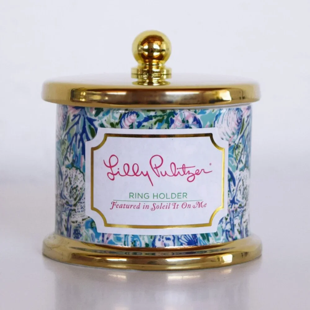 Lilly Pulitzer Soleil It On Me Ring Holder With Lid